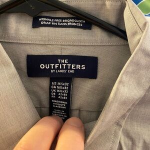 Lands' End Gray Dress Shirt